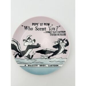 Vintage Pepe Le Pew Skunk Collector Plate 1994 Made in Thailand 9" Warner Bros
